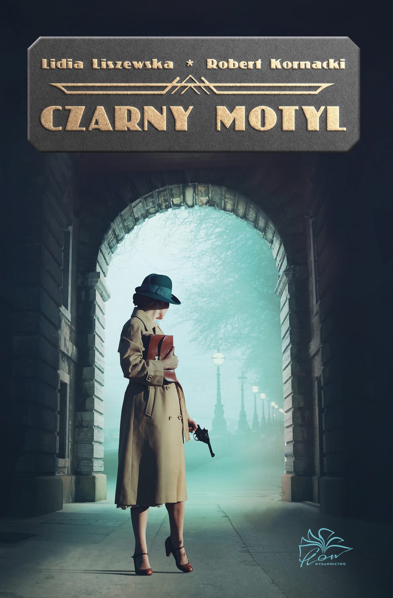 Czarny motyl — okładka powieści Lidii Liszewskiej i Roberta Kornackiego